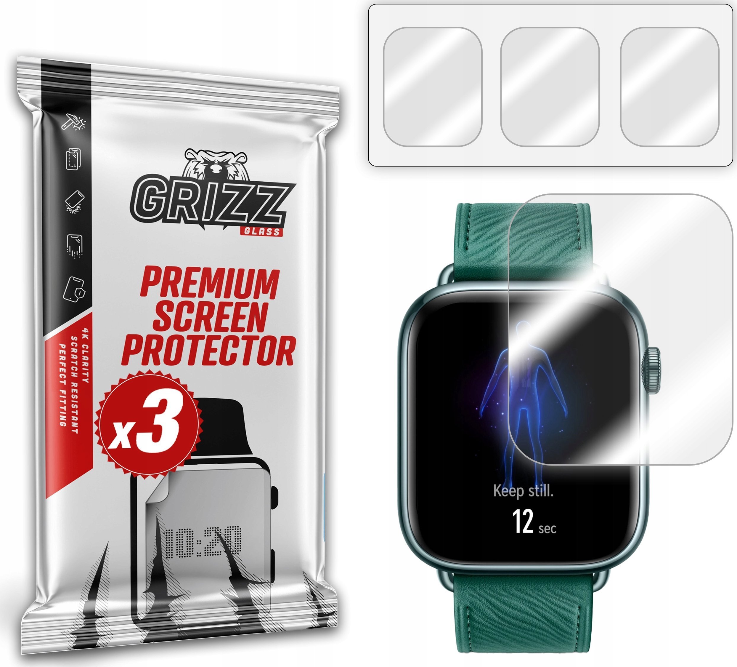 Film mbrojtës Hydrogel 3 copë për Honor Watch 5, transparencë e lartë