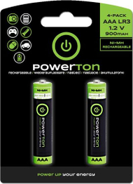 Set i baterive Powerton AAA / R03, 900mAh, 2 copë