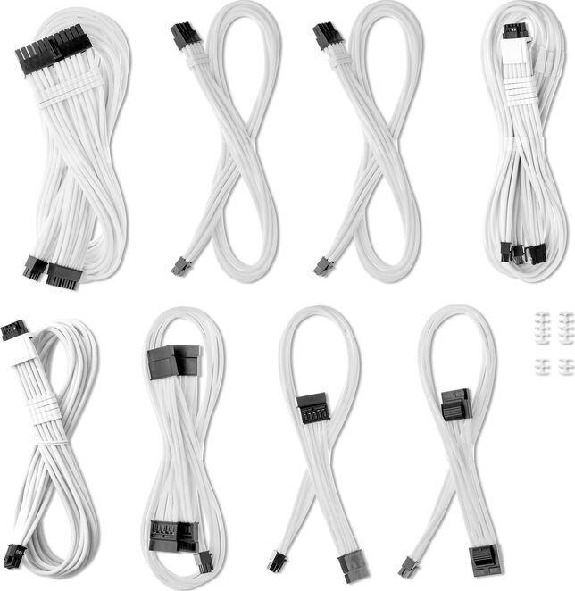 Set kabllosh PSU CableMod C Series Pro ModMesh 12VHPWR, 12V 2x6, e bardhë