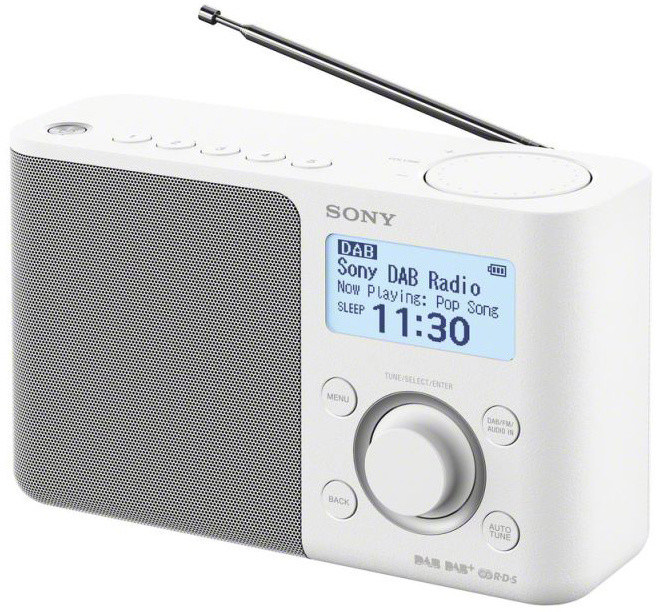 Foto e Radio Sony XDR-S61D, e bardhë