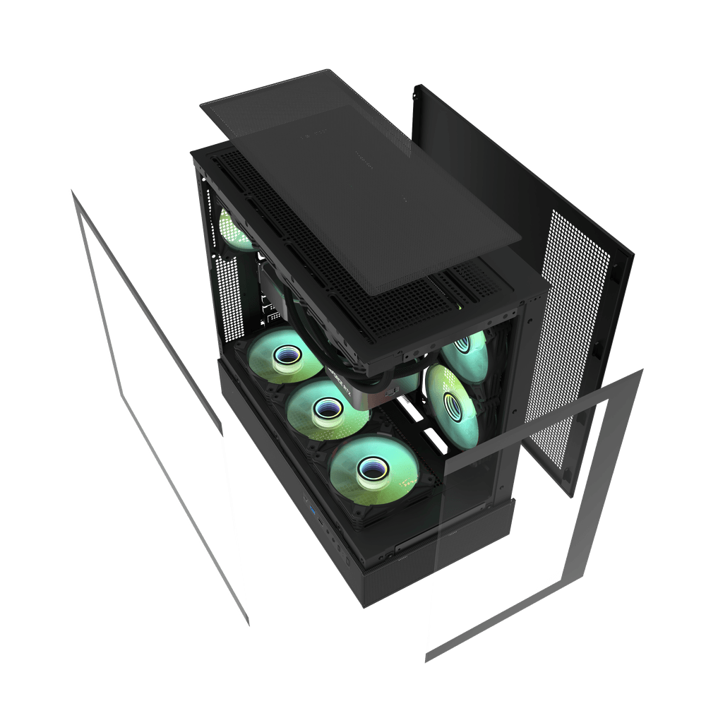 Kasë Darkflash DPX90, M-Tower, e zezë