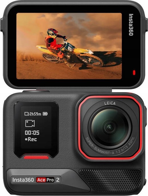 Kamerë action Insta360 Ace Pro 2 Dual Battery, 8K, 50MP, e zezë