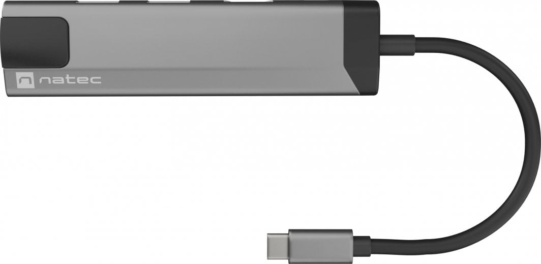 Stacion USB C Natec Fowler Go NMP 1985, HDMI, RJ 45, gri