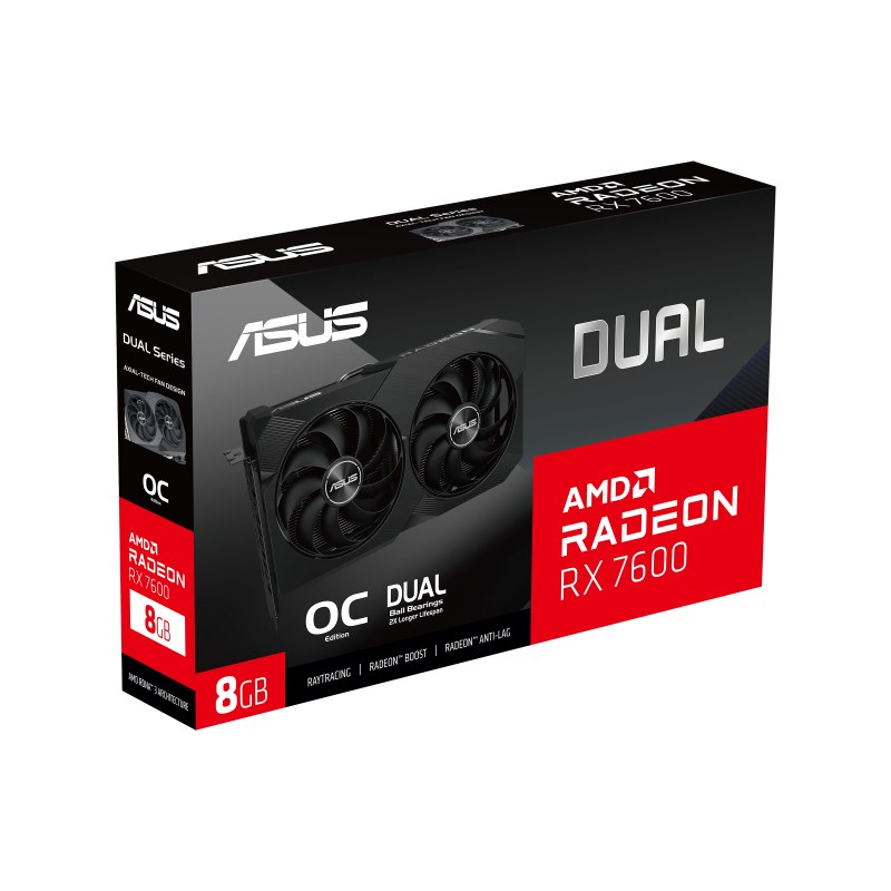 Kartelë grafike Asus Dual Radeon RX 7600 OC V2 8GB GDDR6