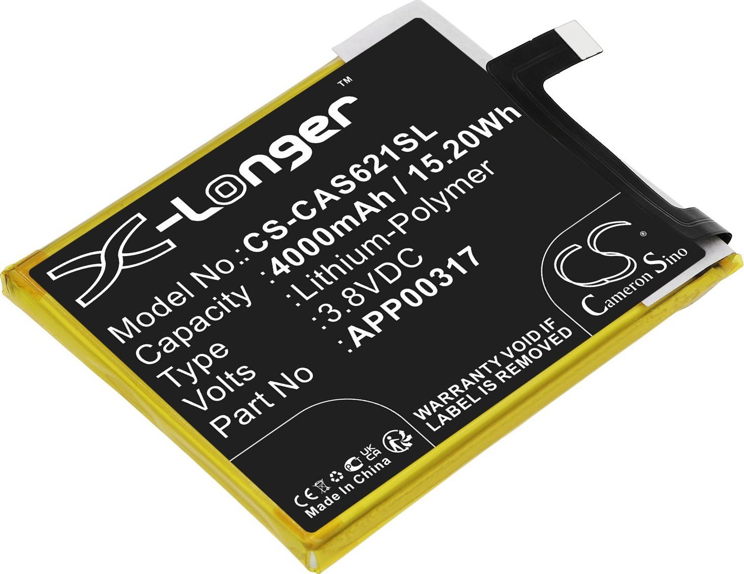 Bateri telefoni CAT S62 Pro, Li-Polymer, 4000mAh, 3.8V