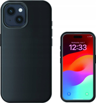 Mbulesë silikoni 4smarts për iPhone 15 Plus, smartphone cover, e zezë