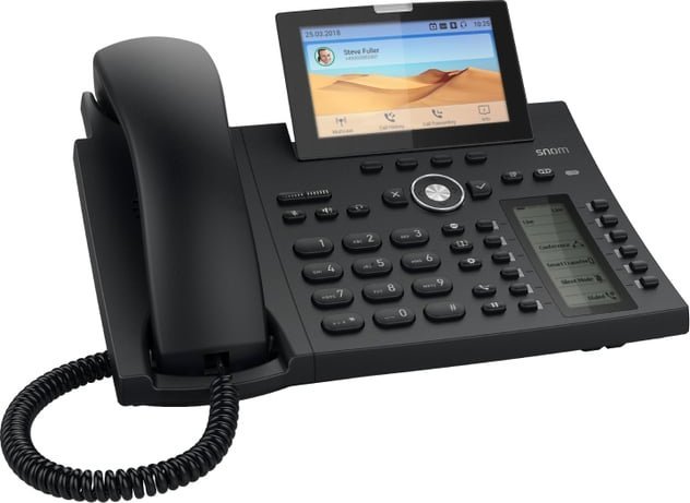 Telefon IP Snom D385N, 12 linja, ekran 4.3" TFT, i zi