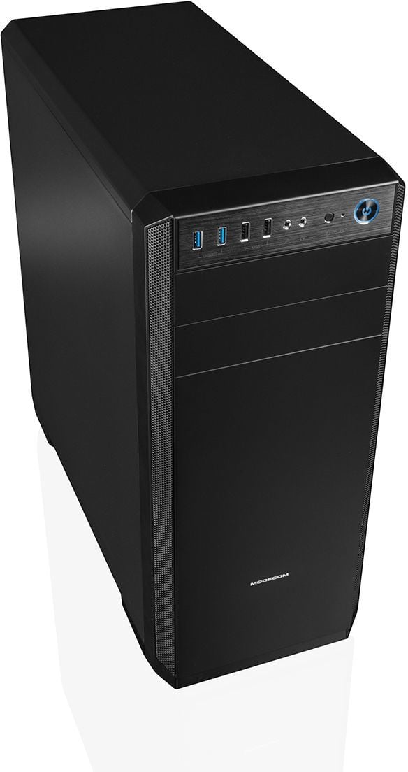 Kasë kompjuteri Modecom Oberon Pro Silent (AT-OBERON-PS-10-000000-0002), e zezë