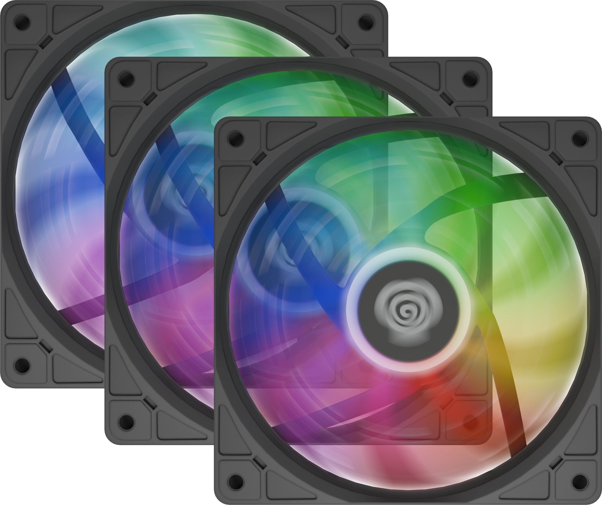 Set ventilatorësh Natec Genesis Oxal 120, 3x 120mm, ARGB, i zi