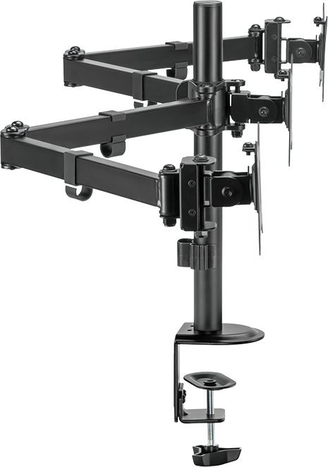 Mbajtës tavoline për 3 monitorë LogiLink BP0173, 17"-27", VESA 75x75 100x100, i zi