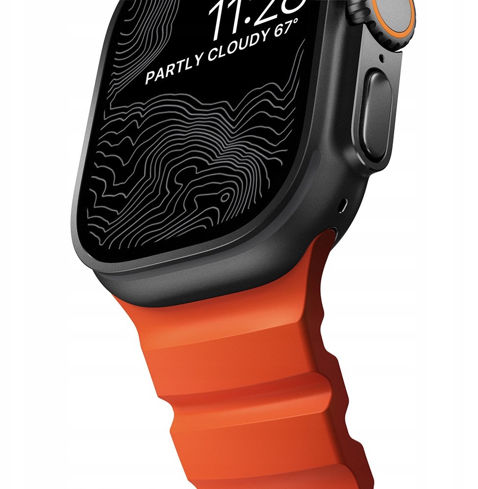 Byzylyk për Apple Watch Rocky Point Band, 46mm 49mm, Magma, me detaje të zeza