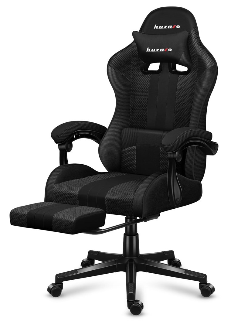 Karrige lojërash Huzaro Force 4.7 Carbon Mesh, e zezë 