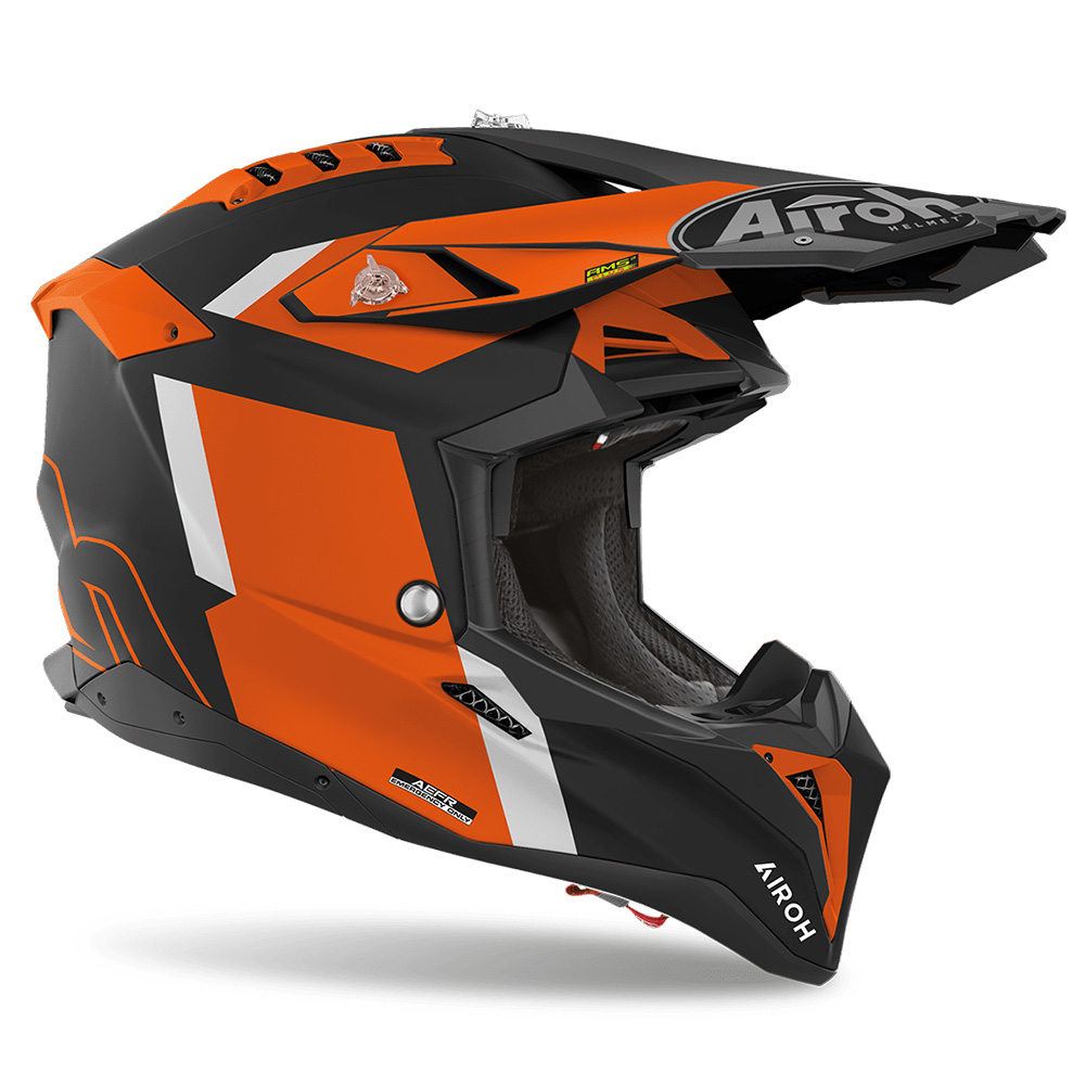 Helmetë offroad Airoh Aviator 3 Glory, madhësia 2XL, portokalli mat