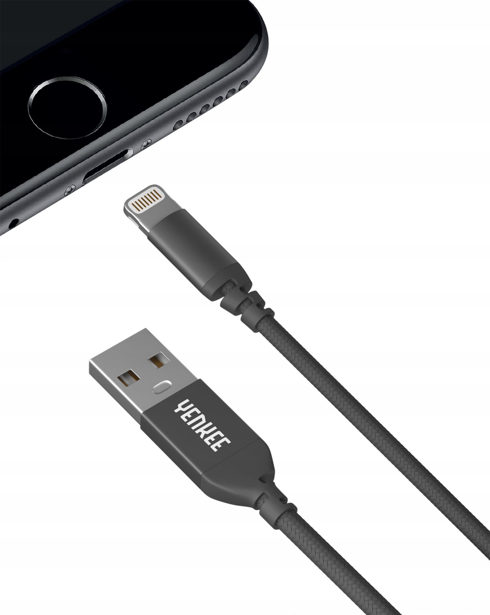 USB кабел Lightning YENKEE YCU 611 BK, 1m, црн