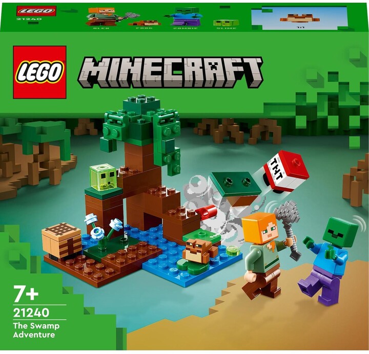 Set LEGO® Minecraft 21240 Swamp Adventure, 65 pjesë
