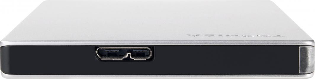 Hard disk i jashtëm Toshiba Canvio Slim, 1TB, USB 3.0, argjendtë