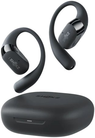 Kufje pa tela Shokz OpenFit 2+, Bluetooth, open ear, të zeza