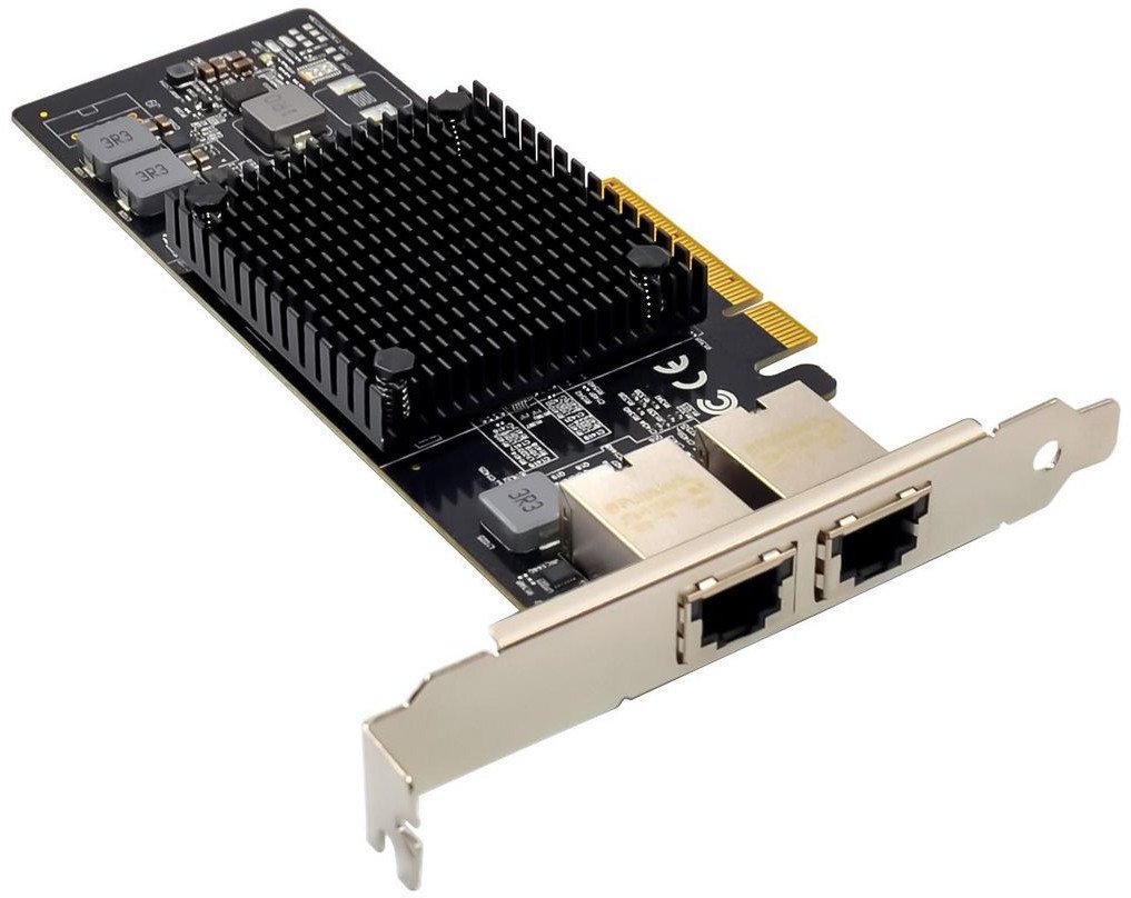 Kartë rrjeti Microconnect X550-T2, PCIe X8, 10GbE, e zezë