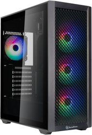 Куќиште за компјутер SilverStone FARA 515XR, mid tower, калено стакло, црно