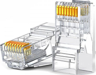 Set konektorësh rrjeti Ugreen RJ45 8P8C, Cat 6, 100 copë, transparent