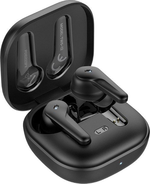Безжични слушалки Савио TWS-12, Bluetooth 5.3, ANC, црни