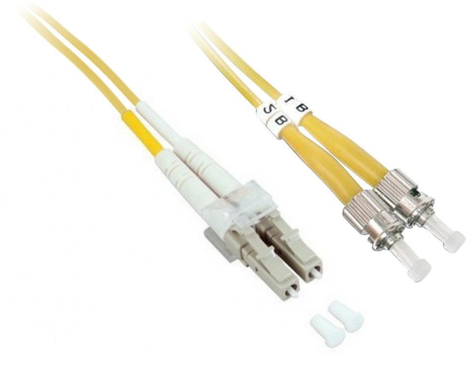 Kabllo optike Techly ILWL D9 ST LC, singlemode OS2, 3m, e verdhë