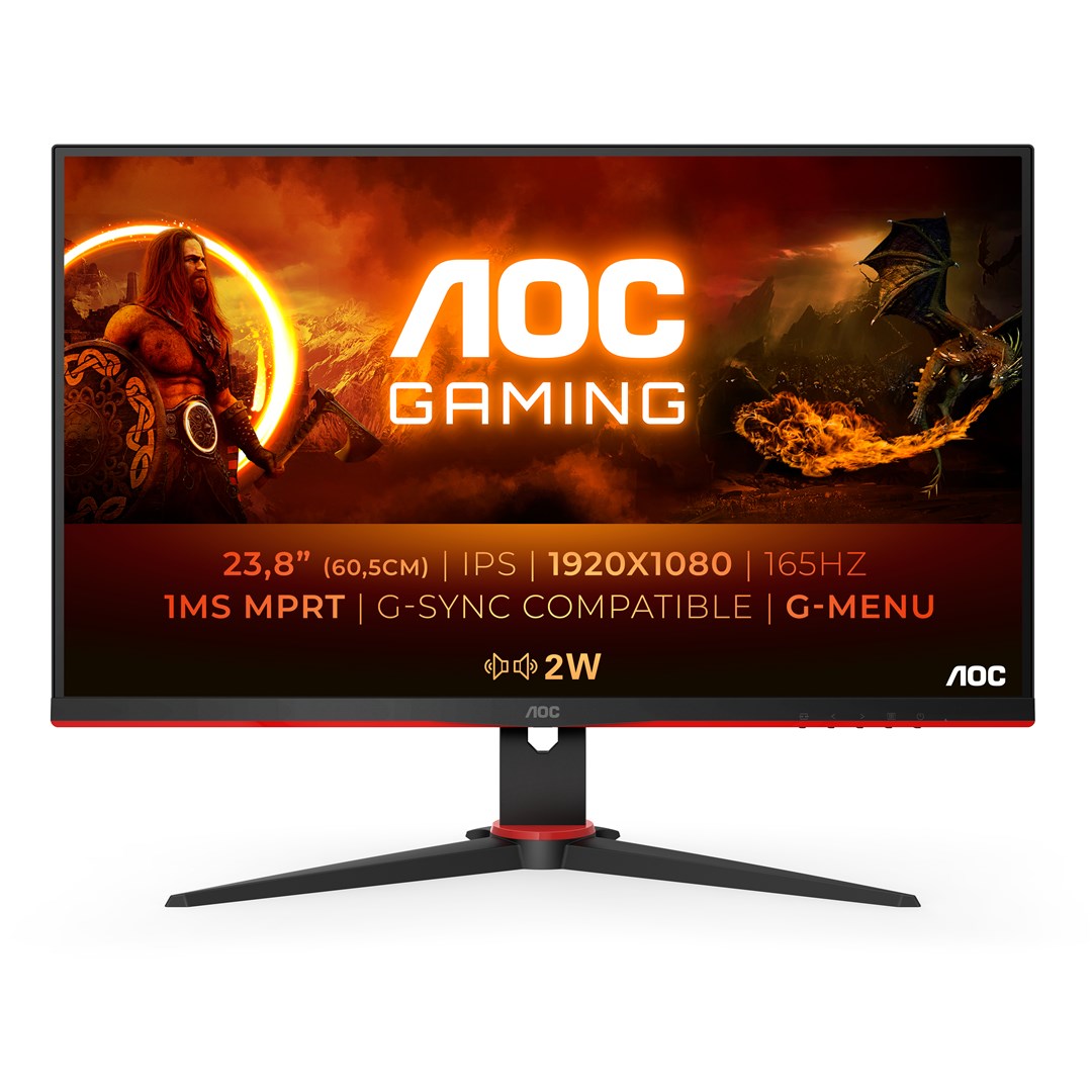 Monitor AOC 24G2SPU/BK, 23.8", 1920 x 1080, Full HD, 165 Hz, i zi