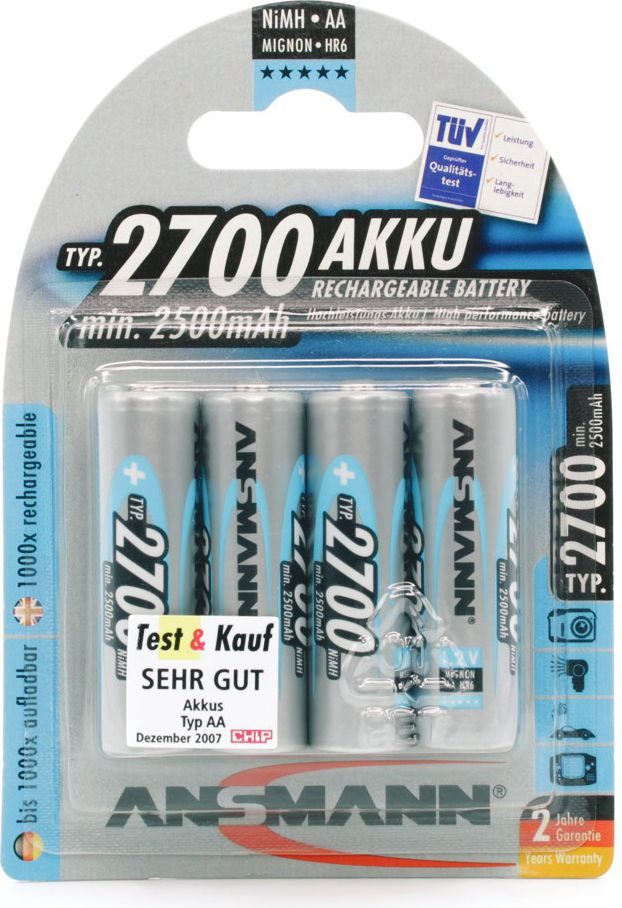 Bateri AA/ R6 Ansmann, 1.2V, 4 copë