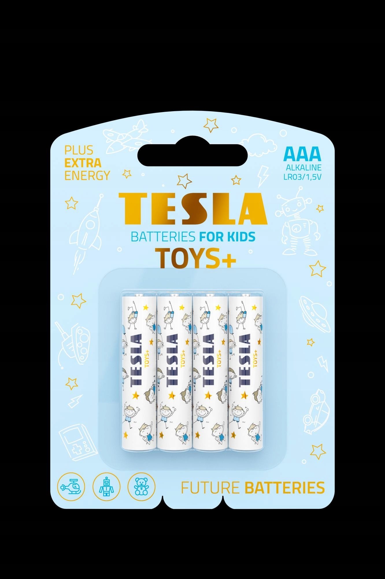Bateri alkaline Tesla TOYS+ BOY R3 AAA, set 4 copë