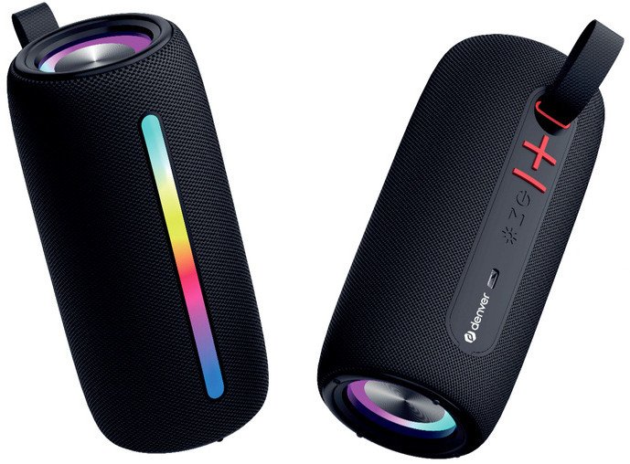 Altoparlant Bluetooth Denver BTL-360B, portativ, drita RGB, i zi