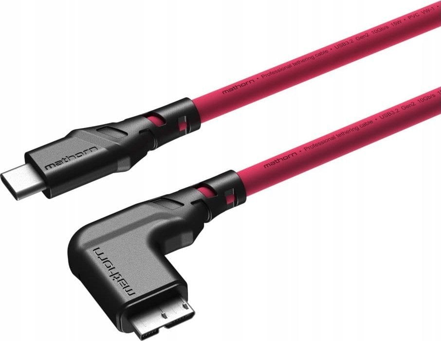Kabllo tethering Mathorn MTC-531M, USB C në Micro USB B, 5m, magenta