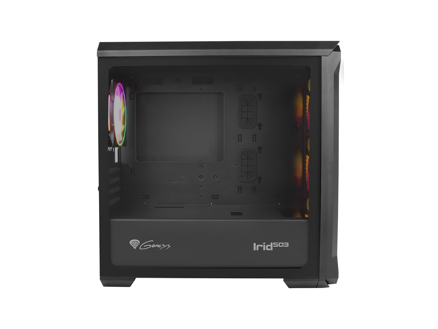 Kasë Genesis IRID 503 ARGB MICRO, Micro Tower, e zezë