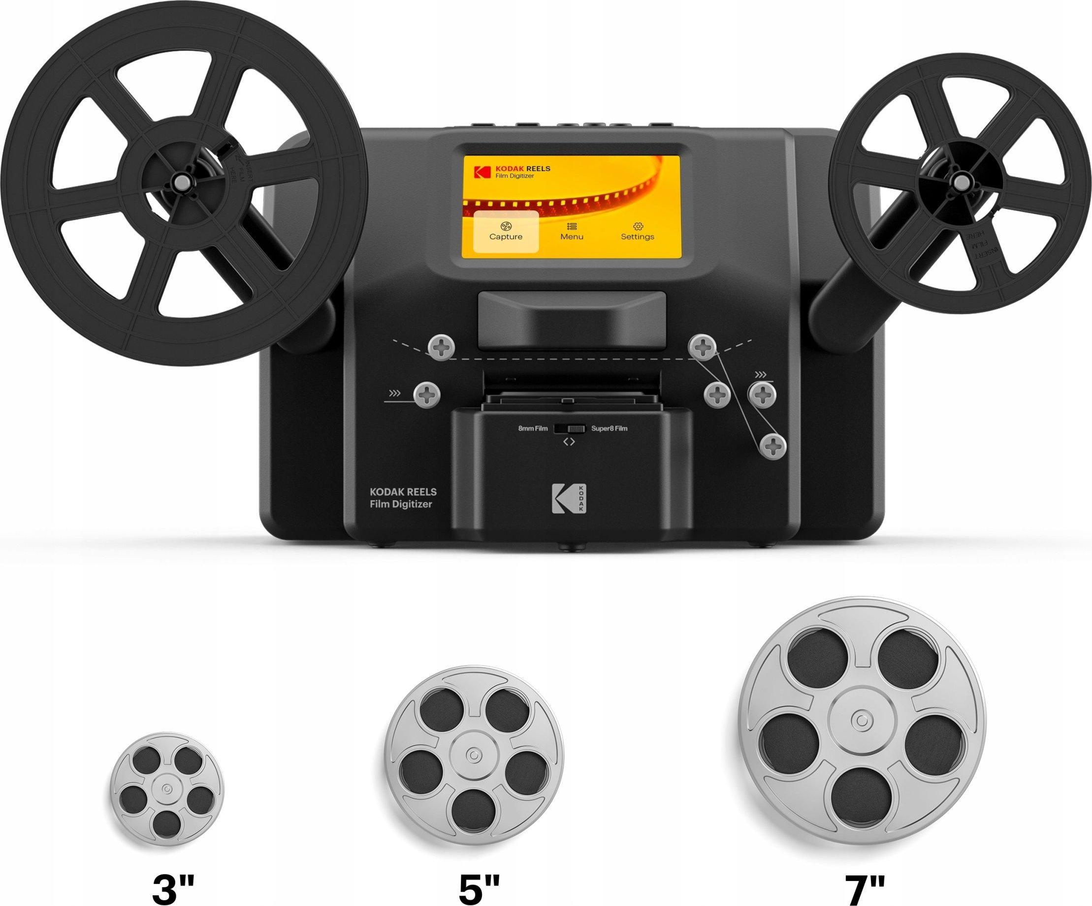 Скенер за филм Kodak Reels Continuous Scan, 8mm, 1296p, црн
