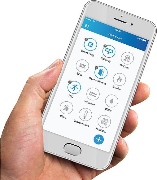 Sistem alarmi Olympia ProHome 8762, Wi-Fi, me sensorë dere dhe dritare, i bardhë