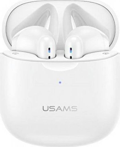 Kufje TWS Usams BHUIA03 US IA04, Bluetooth 5.0, me kuti karikimi, të bardha