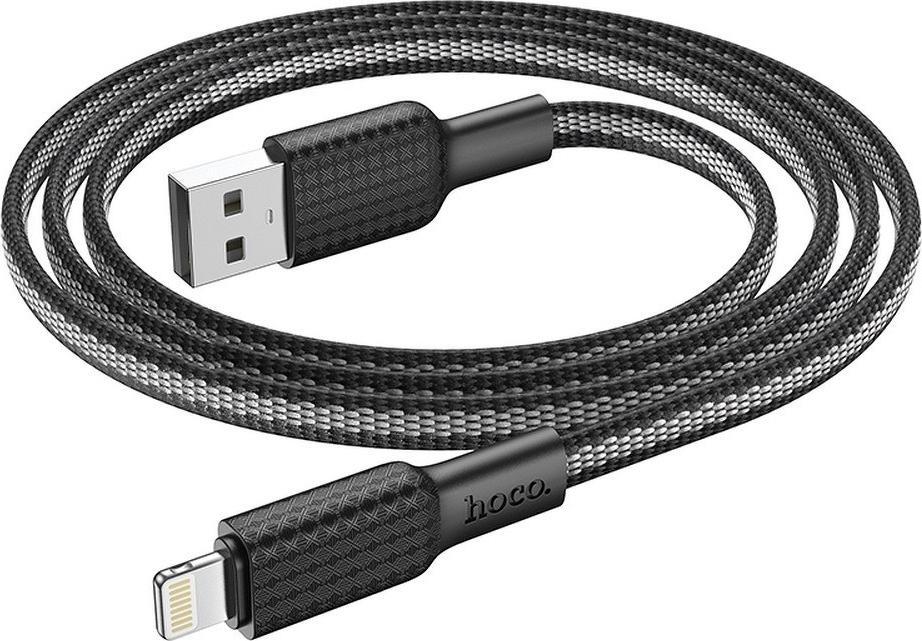 Kabllo USB Partner Tele.com USB-A në Lightning, 1m, 2.4A, e zezë