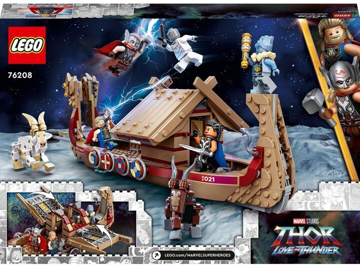 Set LEGO® Marvel Super Heroes 76208 Goat Sled Boat, 564 pjesë