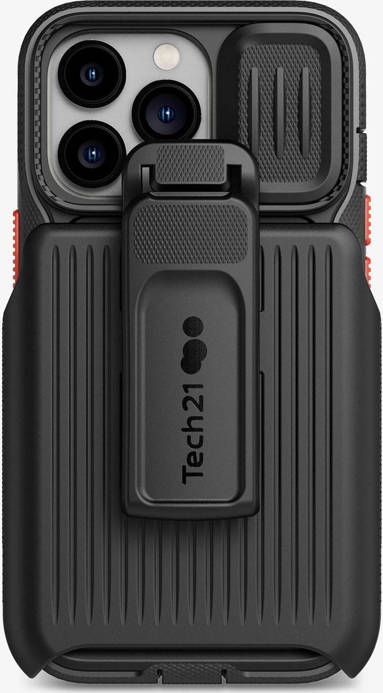 Mbrojtëse telefoni Tech21 Evo Max T21-9202, për iPhone 13 Pro, me holster, e zezë