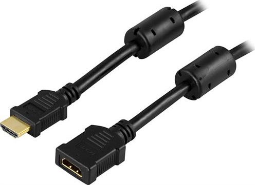 Kabllo Deltaco HDMI - HDMI, 2 m, e zezë