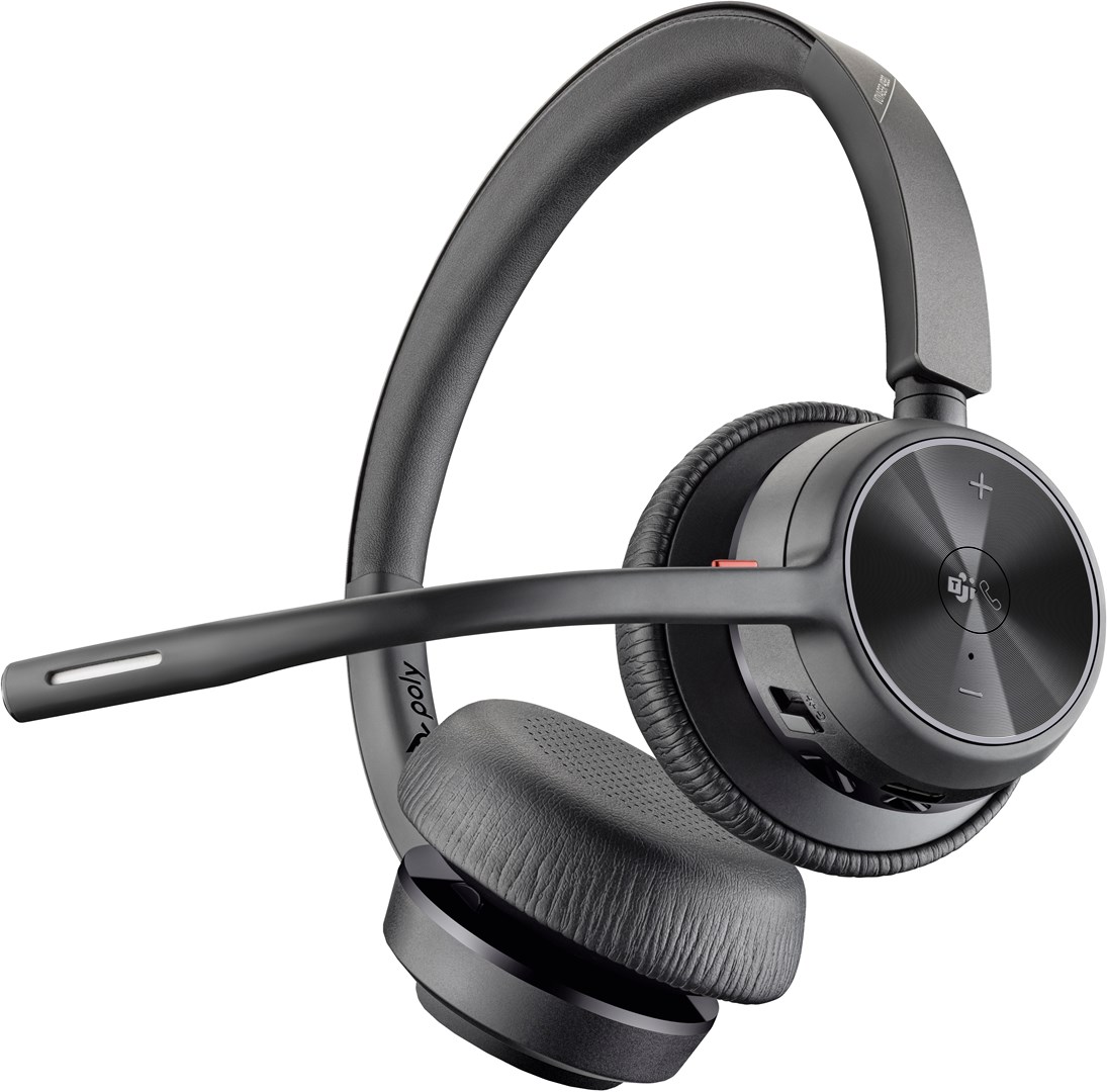 Kufje Poly Voyager 4320 UC, Bluetooth, USB-A, 50m rreze, të zeza