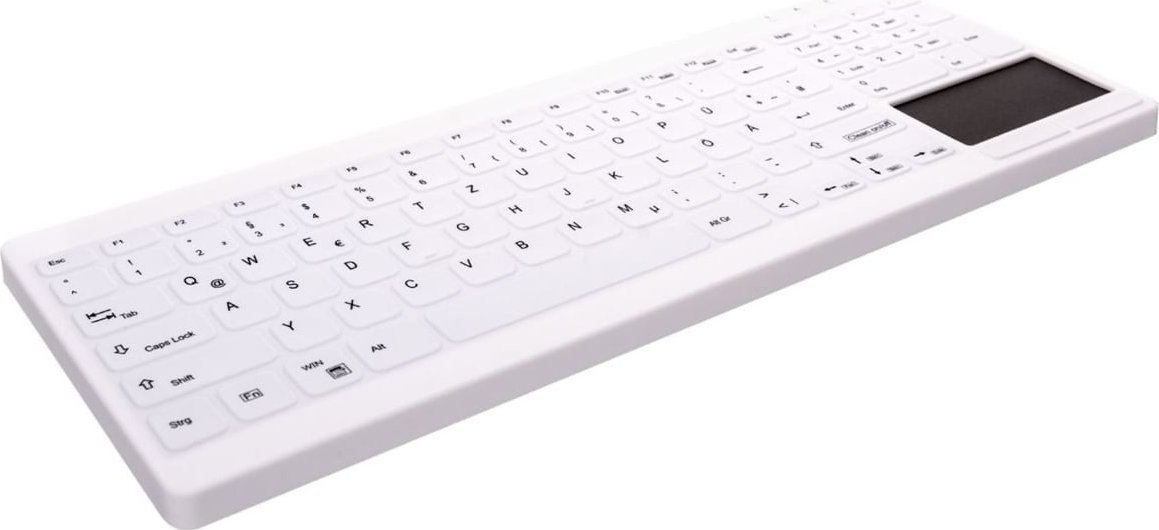 Tastierë Cherry Active Key MedicalKey AK-C7412F, kompakte, me touchpad, nordike, e bardhë