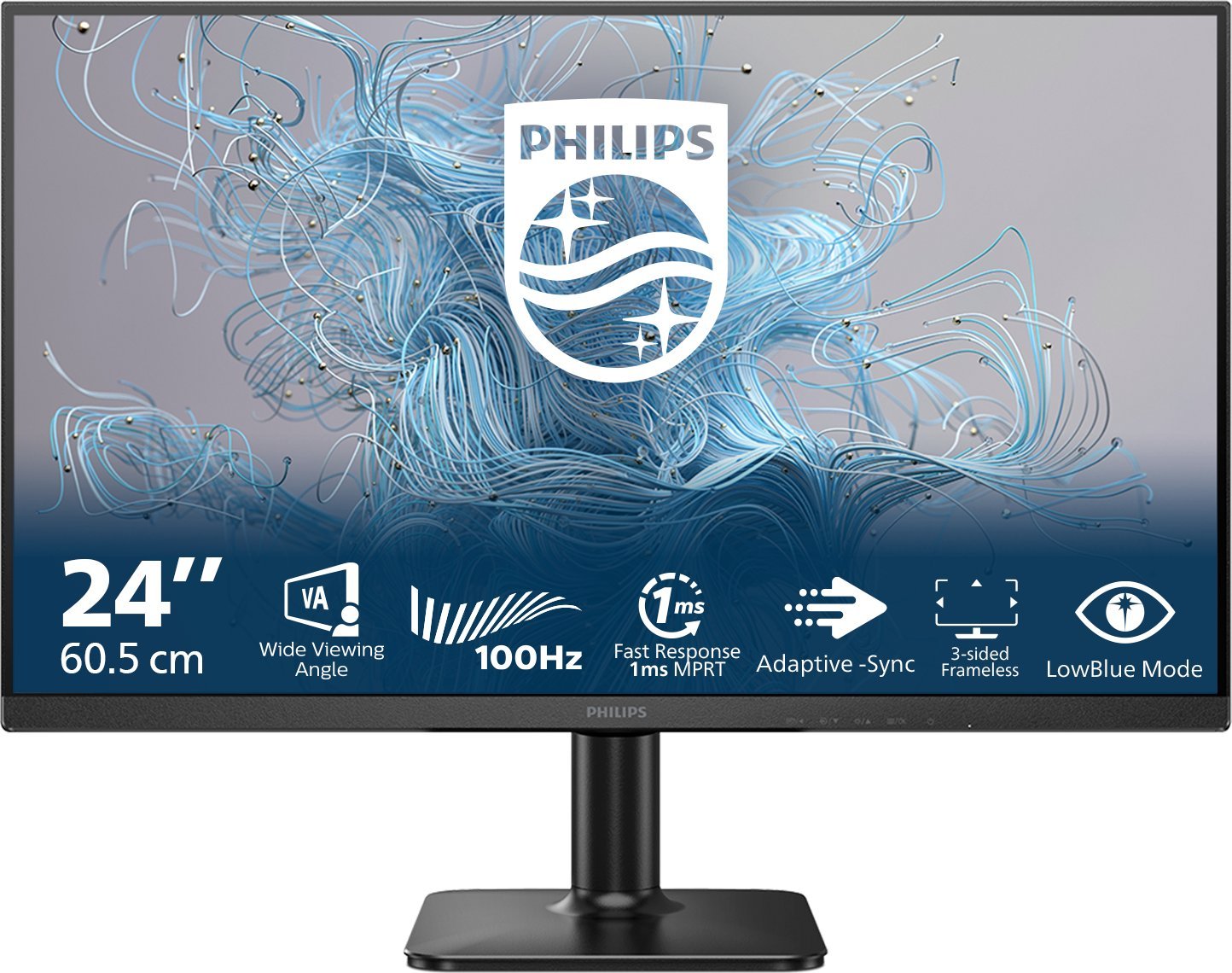 Монитор Philips 1000 Series 24E2N1100LB/00, 23.8\", Full HD, црн