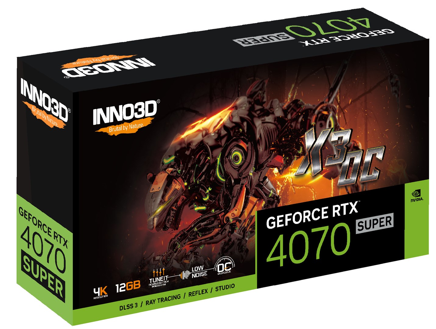 Kartë grafike Inno3D NVIDIA GeForce RTX 4070, OC, 12 GB GDDR6X