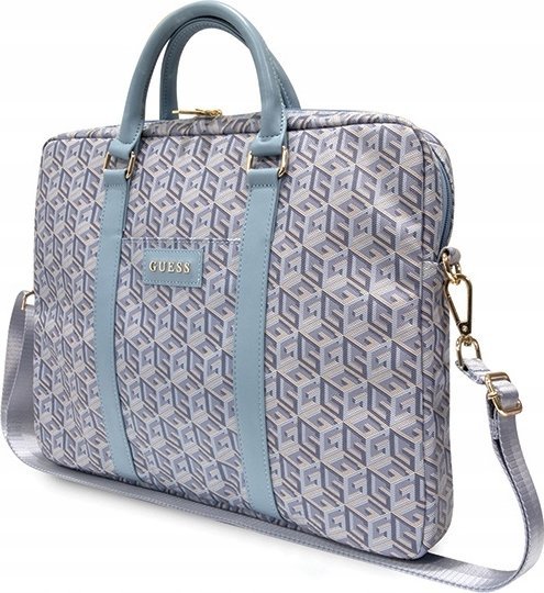 Çantë laptopi Guess Gcube Stripes GUCB15HGCFSEB, 16", blu