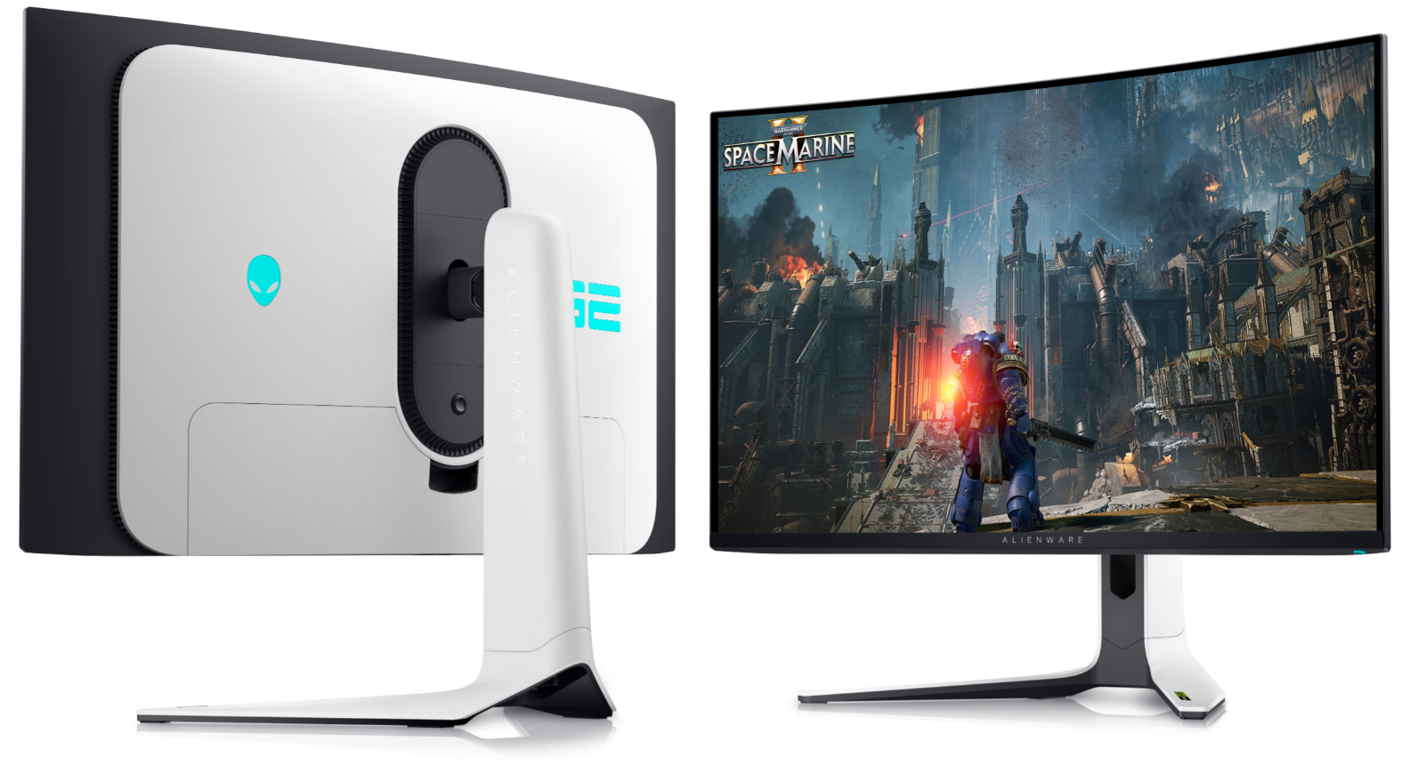Monitor Dell Alienware, 31,6", QD-OLED, 4K UHD, 240 Hz, i bardhë/ zi