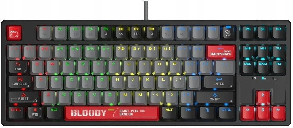 Tastierë gaming A4tech Bloody S87, mekanike, RGB, Energy Red