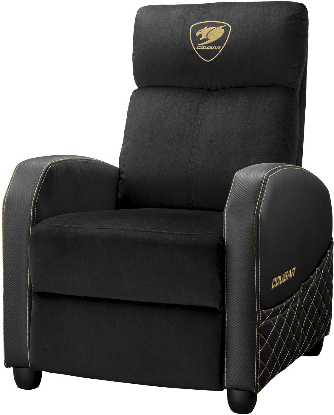 Гејминг столица Cougar Ranger Elite, механизам за нишање, метална конструкција, црна со златна