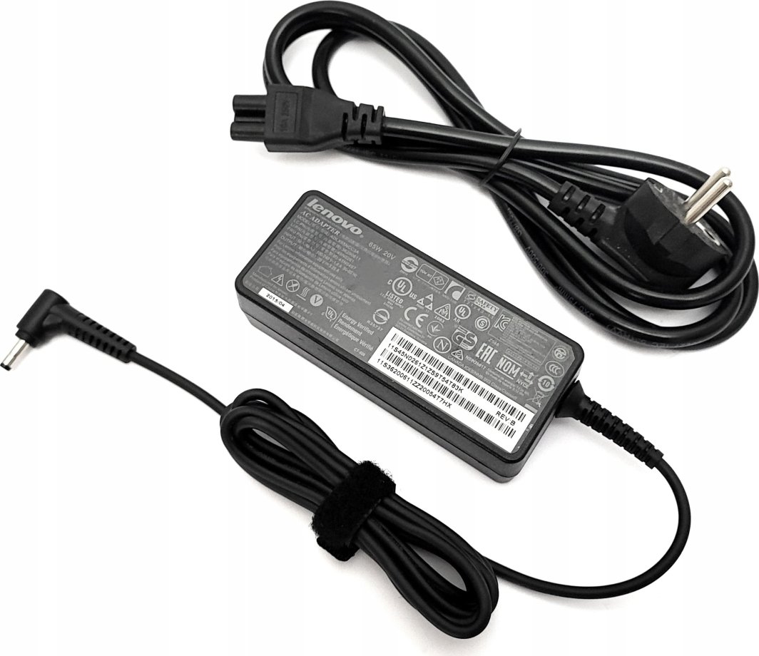 Adapter karikues Lenovo AC 65W, lidhje rrethore, i zi