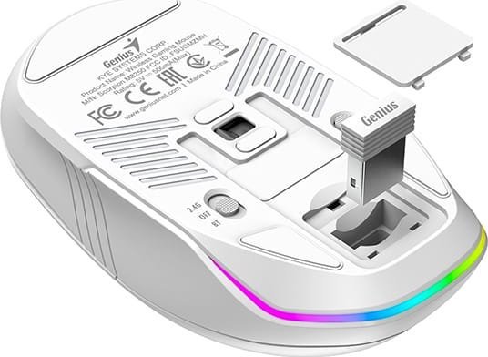 Mouse wireless Genius GX Gaming Scorpion M8250 AI, 3200 DPI, RGB, i bardhë