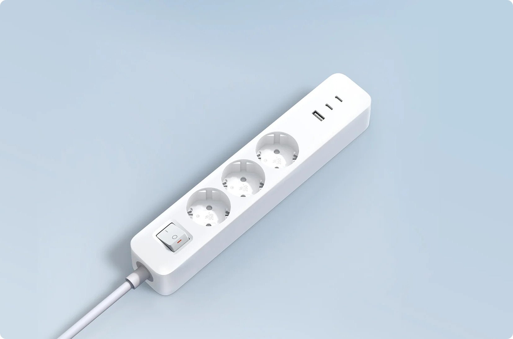 Лента за струја Xiaomi Power Strip BHR07UKEU, 20W, 3 порти 2C1A, бела